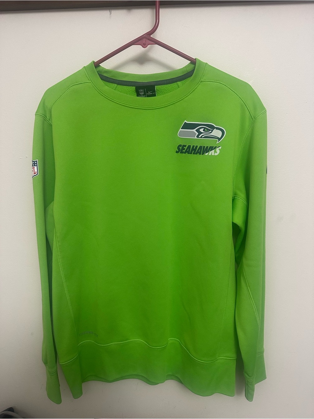 NFL Seattle Seahawks Bright Green Pullover Crewneck